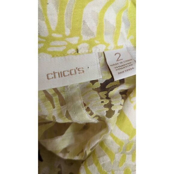 Chico's Women Long Sleeve Double Layer Collared Jacket Top Citron Green Size med - Picture 12 of 14